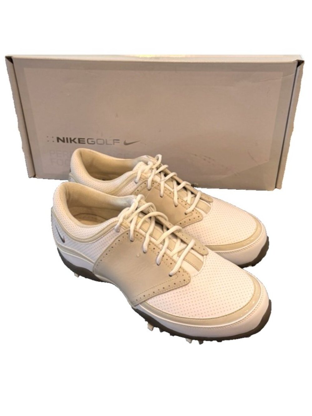 Nike Golf Women's Shoes Air Zoom Elegant White Cream 317470 122 Size 7.5 M